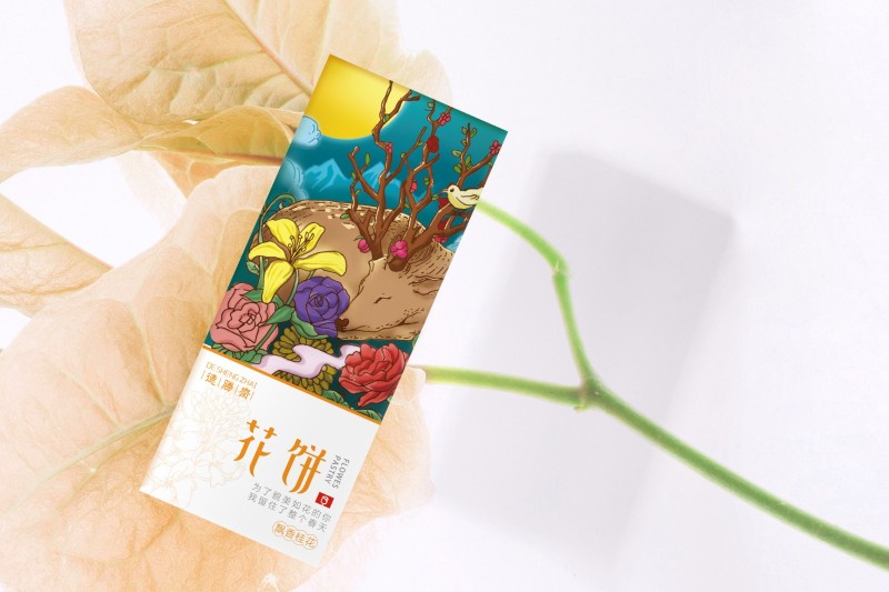 德胜斋品牌-花饼包装设计