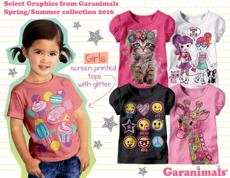 Garanimals女婴和幼童服装图案设计