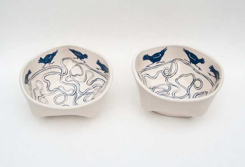 陶瓷碗-乌鸦图案
