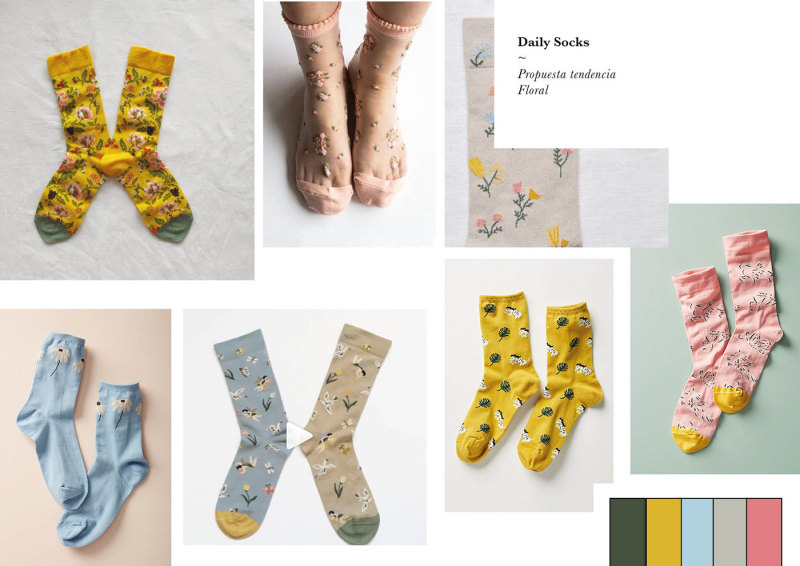 OYSHO袜子图案——花卉