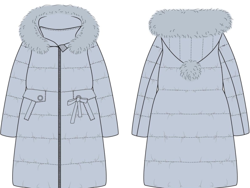 女式冬季羽绒外套 