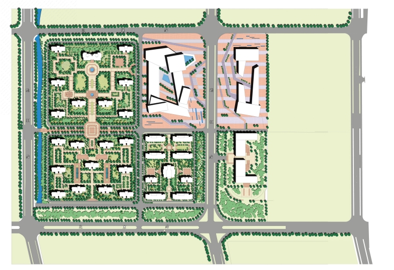 住宅区平面图 城市规划平面图-设计案例_彩虹设计网