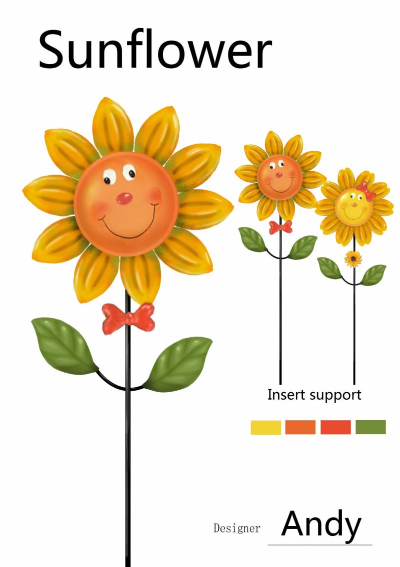 向日葵花插 铁艺-设计案例_彩虹设计网