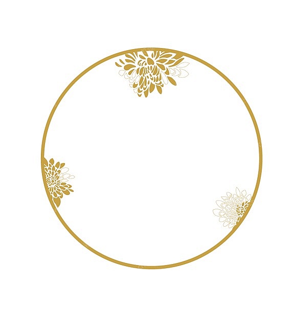 黄金菊浮雕金欧式餐具花纹