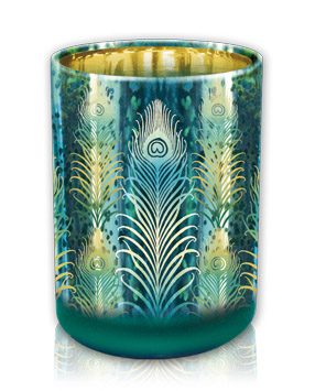 孔雀主题玻璃烛杯-设计案例_彩虹设计网