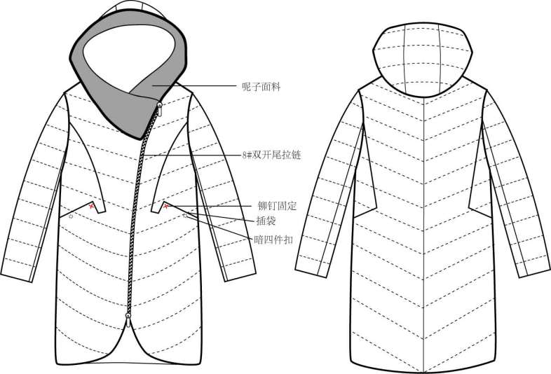 女装羽绒服-设计案例_彩虹设计网