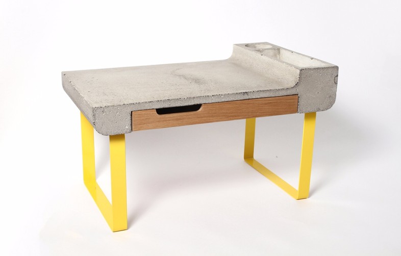 彩虹设计网 设计案例 dobrostol水泥桌 dobrostol是一种床上桌子,可